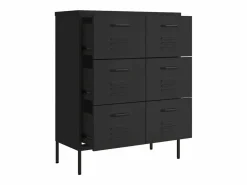 Best Armario de almacenamiento acero 80x35x101,5 cm Cajonera De Escritorio