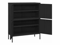 Hot vidaxl Armario de almacenamiento acero 80x35x101,5 cm Negro