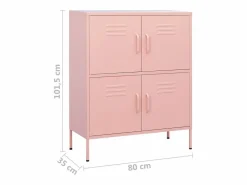 vidaxl Armario de almacenamiento acero 80x35x101,5 cm