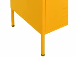 vidaxl Armario de almacenamiento acero mostaza 80x35x101,5 cm