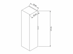 Best Armario de baño alto con 1 puerta Roble Artisan / Orio Columna De Baño