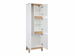 Hot Armario de baño alto con hueco para fregona, Spek Blanco