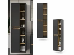 Vicco Armario de baño antracita 50x33x170 viola