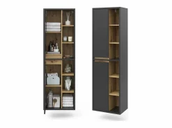 Vicco Armario de baño antracita 50x33x170 viola
