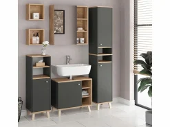 Vicco Armario de baño antracita 30x30x174 senyo