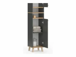 Vicco Armario de baño antracita 30x30x174 senyo