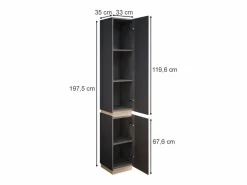 Online Armario de baño antracita 33x35x197.5 gloria Columna De Baño