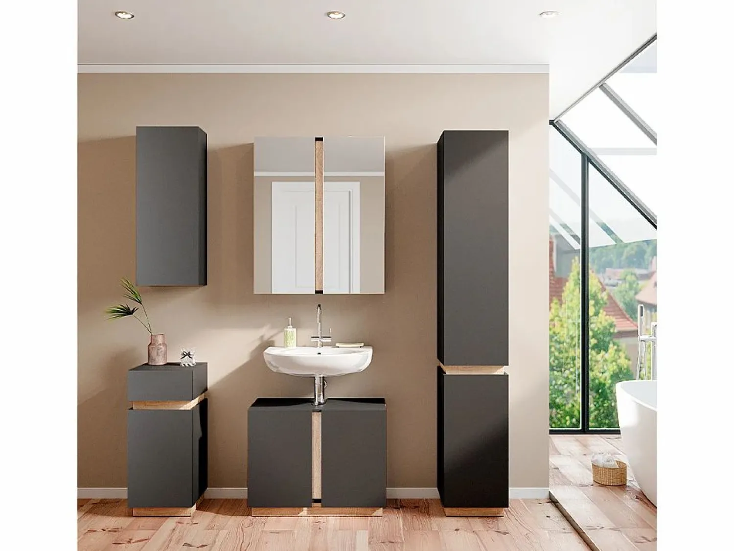 Online Armario de baño antracita 33x35x197.5 gloria Columna De Baño