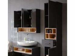 Outlet Vicco Armario de baño antracita 38x30x190 beatrice Gris antracita