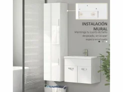 Homcom Armario de baño Armenia 2 puertas 160x40x30 cm
