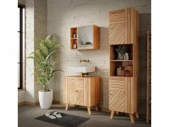 Vicco Armario de baño bambú 40x36x177 lucie