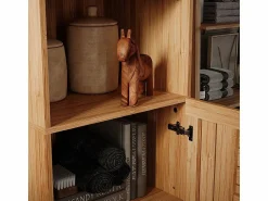 Vicco Armario de baño bambú 40x36x177 lucie