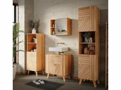 Vicco Armario de baño bambú 40x36x177 lucie