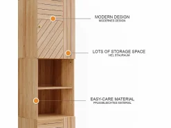 Vicco Armario de baño bambú 40x36x177 lucie