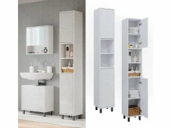 New Vicco Armario de baño 30x28x190.3 agasta Blanco