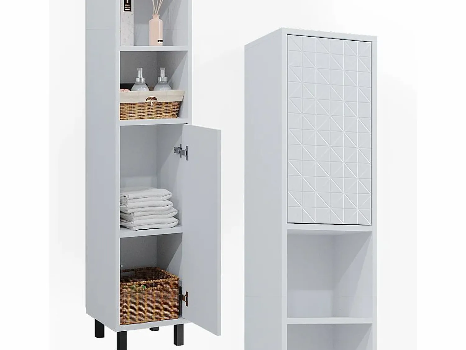New Vicco Armario de baño 30x28x190.3 agasta Blanco