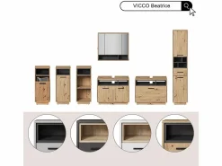 Vicco Armario de baño 38x30x190 beatrice