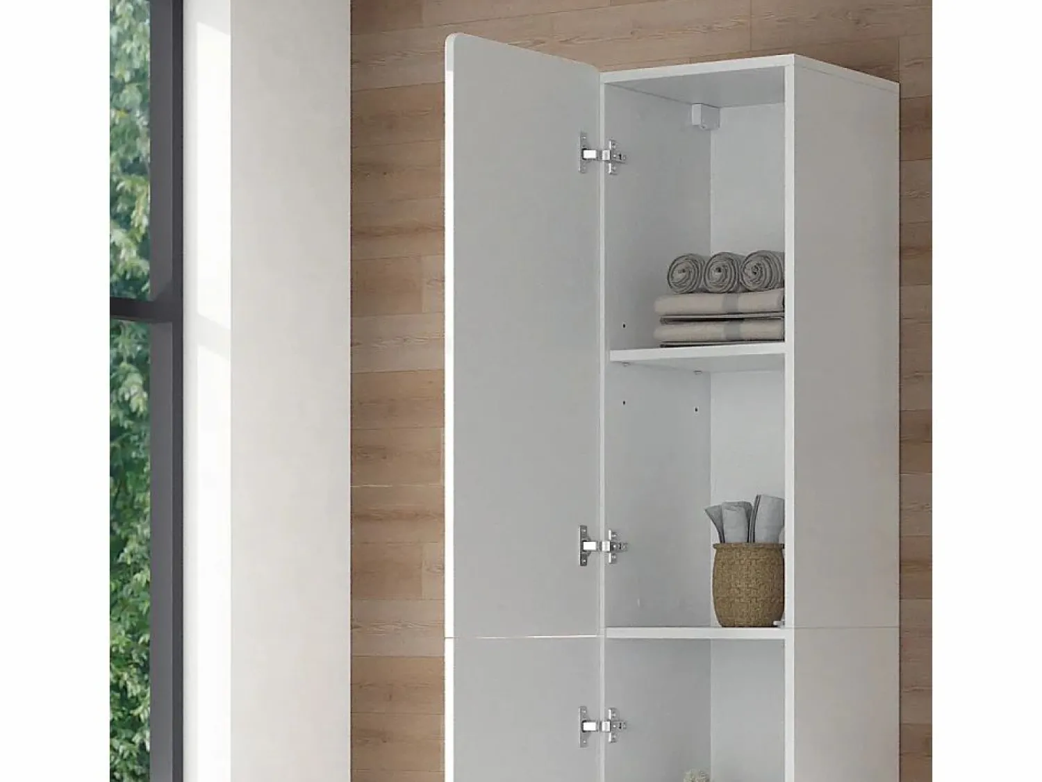 Vicco Armario de baño 36.6x33.2x171.6 izan
