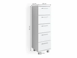 Discount Vicco Armario de baño 30x30x95 ilias Blanco