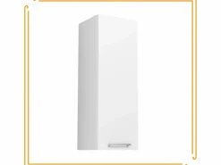 Clearance Armario de baño colgante de 30 cm con estantes estrechos y cerrados en color . Blanco