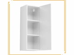 Clearance Armario de baño colgante de 30 cm con estantes estrechos y cerrados en color . Blanco