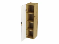 Outlet Armario de baño Columna alta 120 cm 1 puerta Cachemira / Nogal Beige