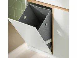 Hot Armario De Baño Con Cesto Para Ropa Sucia BZR79-W Cesto De Ropa