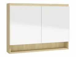 Clearance Armario de baño con espejo MDF y roble 80x15x60 cm Mueble De Pared Para Baño