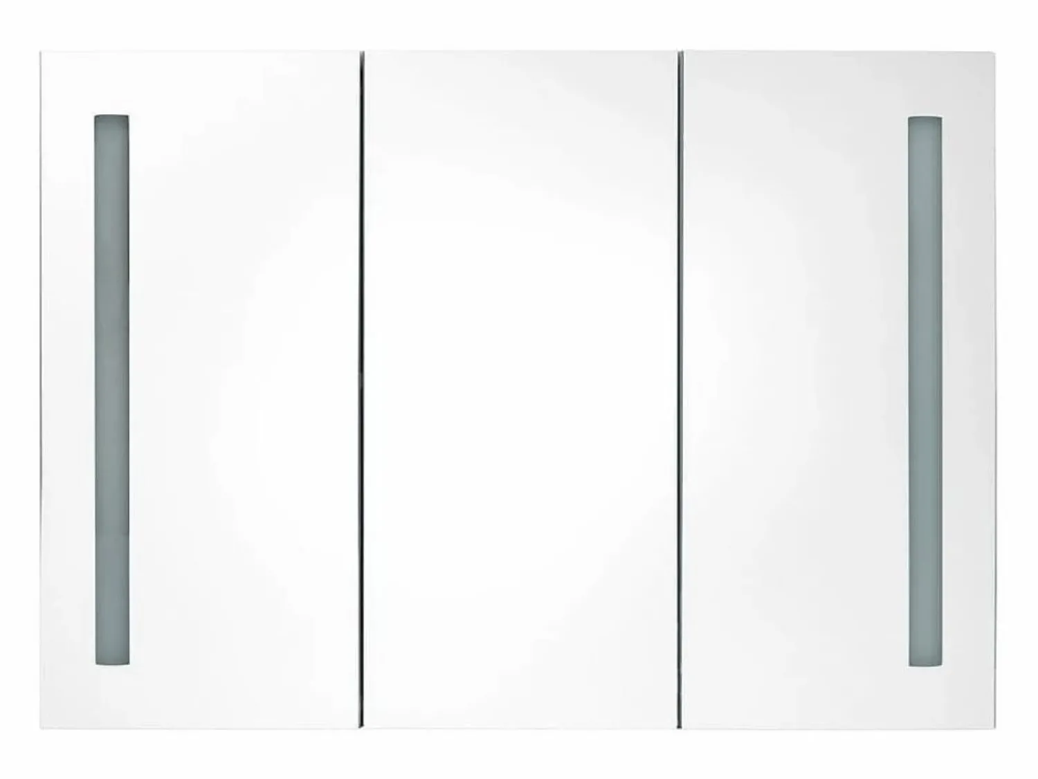 Online vidaxl Armario de baño con espejo LED brillante 89x14x62 cm Negro