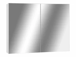Best Armario de baño con espejo MDF 80x15x60 cm Mueble De Pared Para Baño