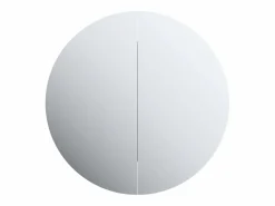 Best vidaxl Armario de baño con espejo redondo y LED roble 40x40x17,5 cm Color natural claro