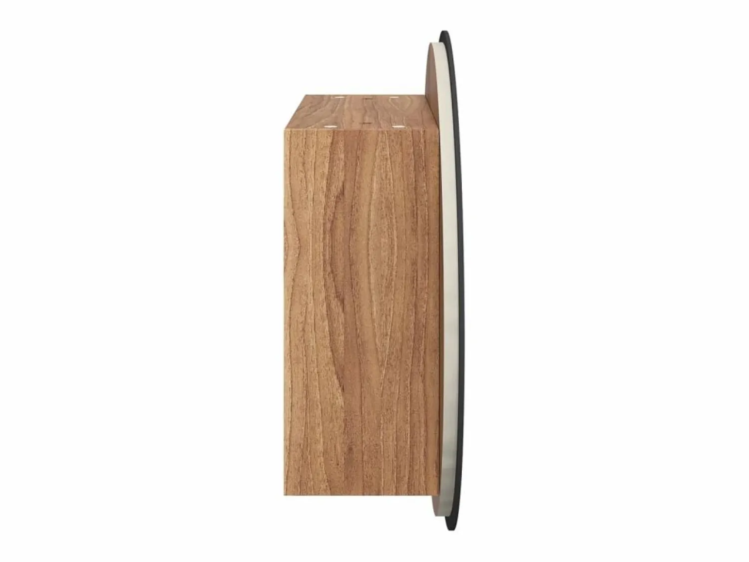 Best vidaxl Armario de baño con espejo redondo y LED roble 40x40x17,5 cm Color natural claro