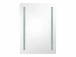 Hot Armario de baño con espejo y LED y roble 50x13x70 cm Mueble De Pared Para Baño