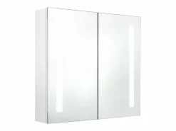 vidaxl Armario de baño con espejo LED brillante 62x14x60 cm