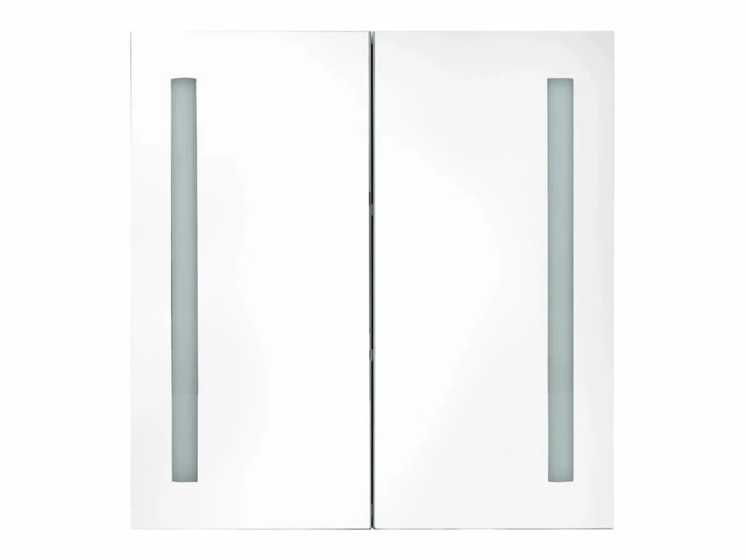 vidaxl Armario de baño con espejo LED brillante 62x14x60 cm