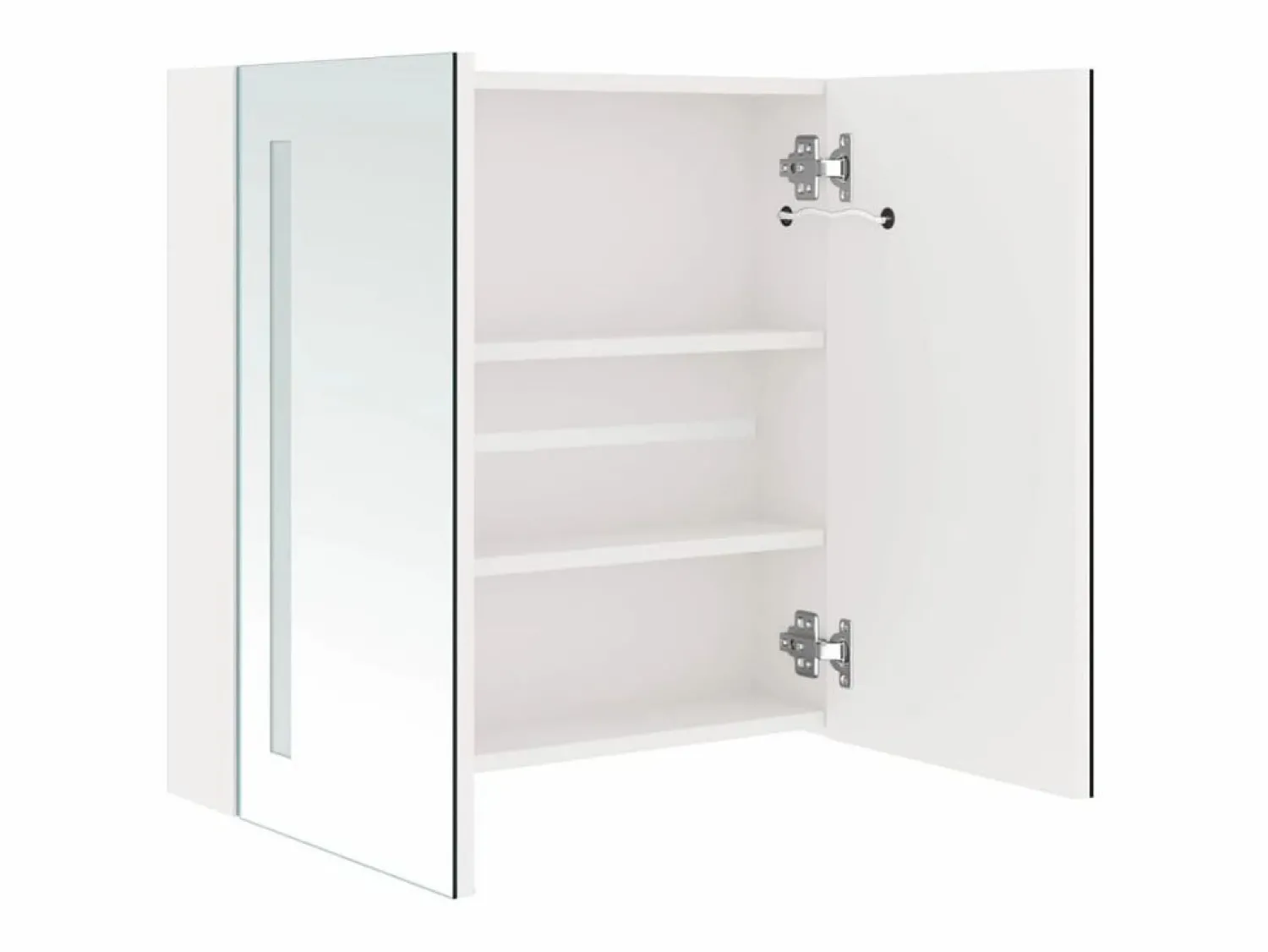 vidaxl Armario de baño con espejo LED brillante 62x14x60 cm