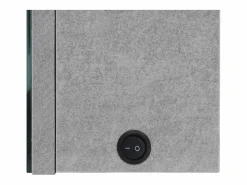 Hot Armario de baño con espejo LED hormigón 89x14x62 cm Mueble De Pared Para Baño