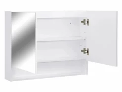 Sale vidaxl Armario de baño con espejo MDF 80x15x60 cm Blanco