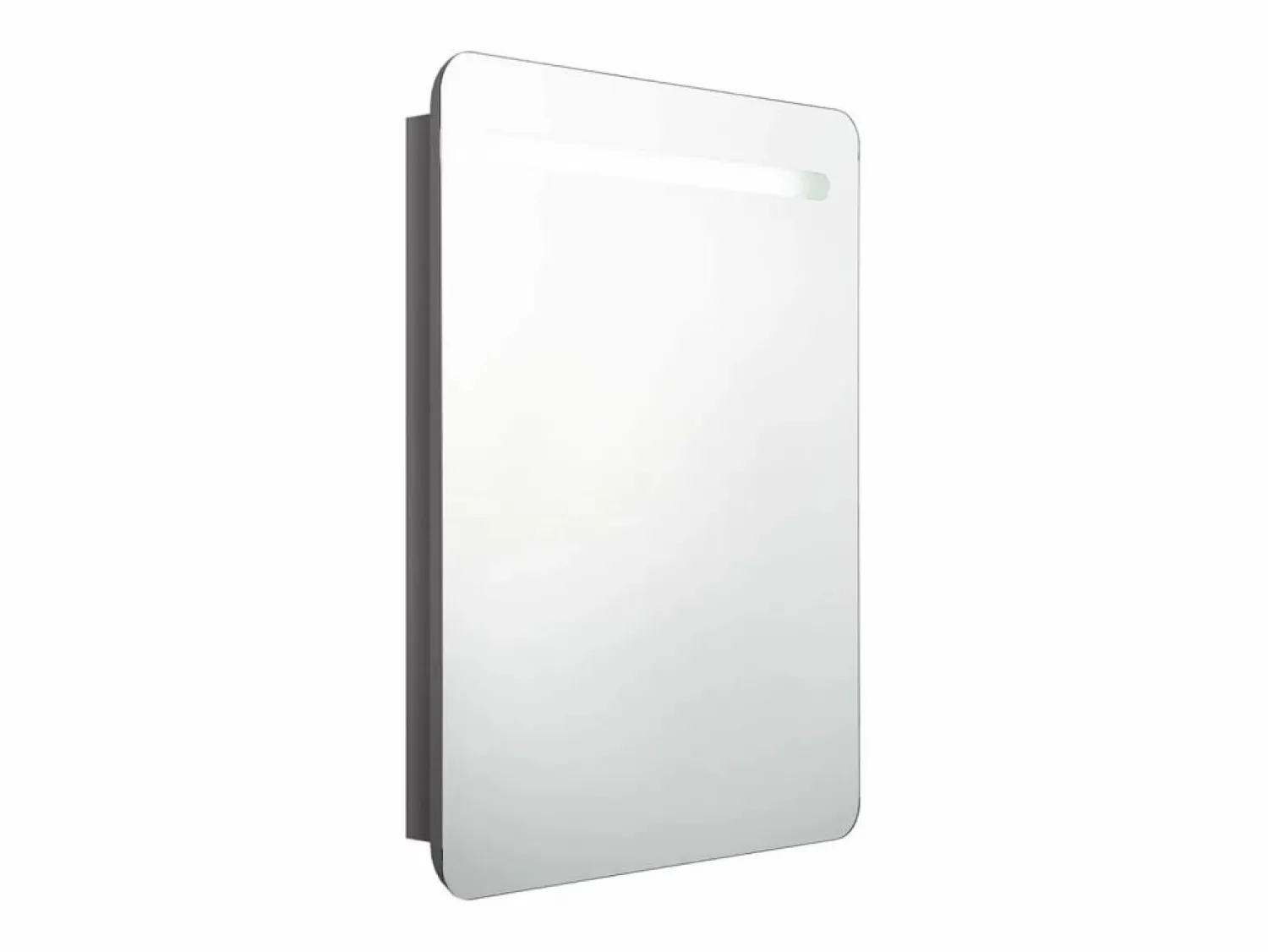 Discount vidaxl Armario de baño con espejo LED brillante 60x11x80 cm Gris