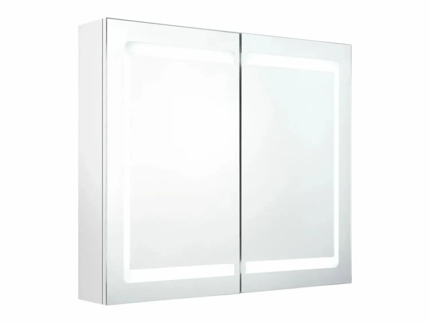 vidaxl Armario de baño con espejo LED brillante 80x12x68 cm