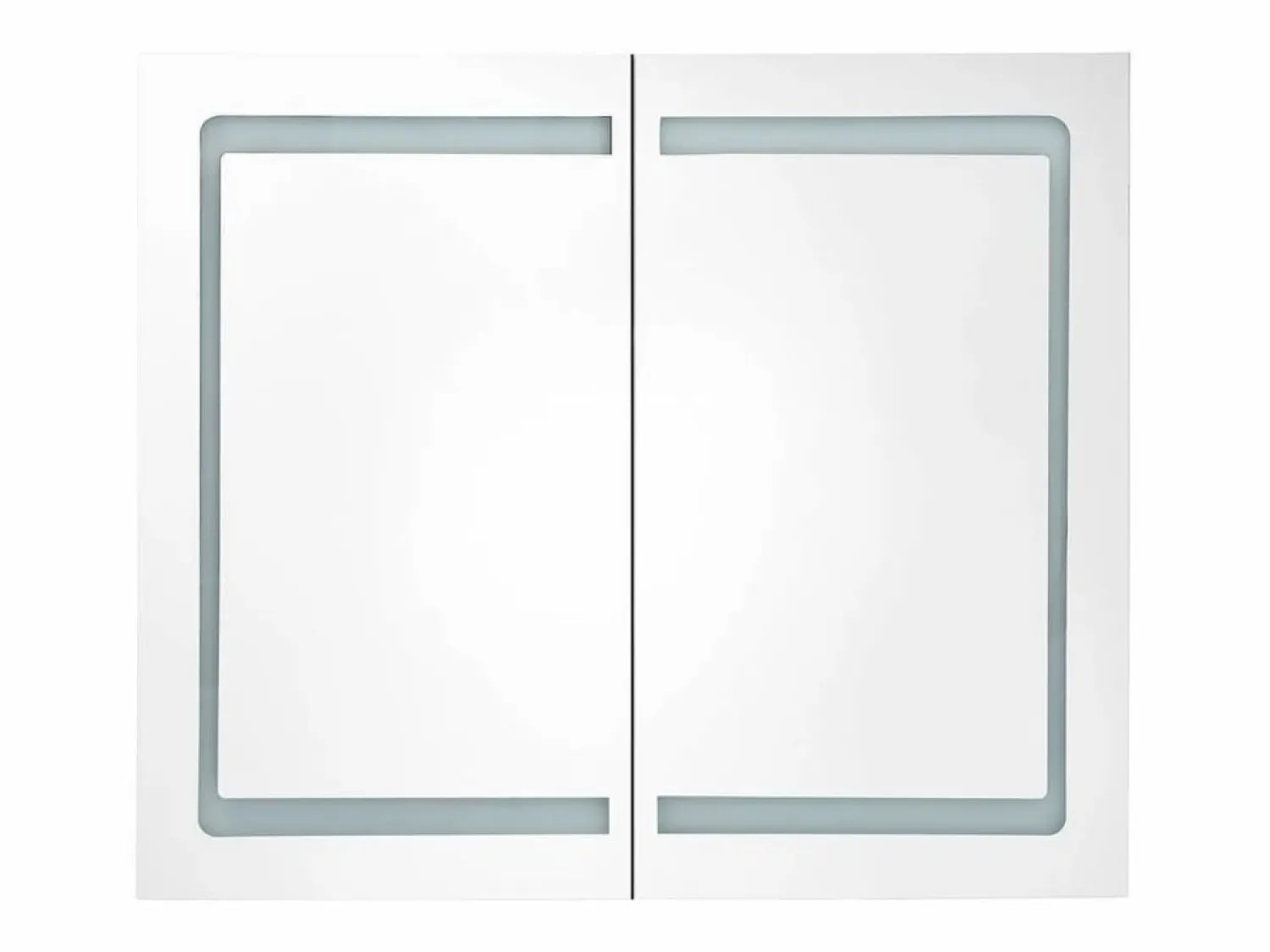 New Armario de baño con espejo y LED color roble 80x12x68 cm Mueble De Pared Para Baño