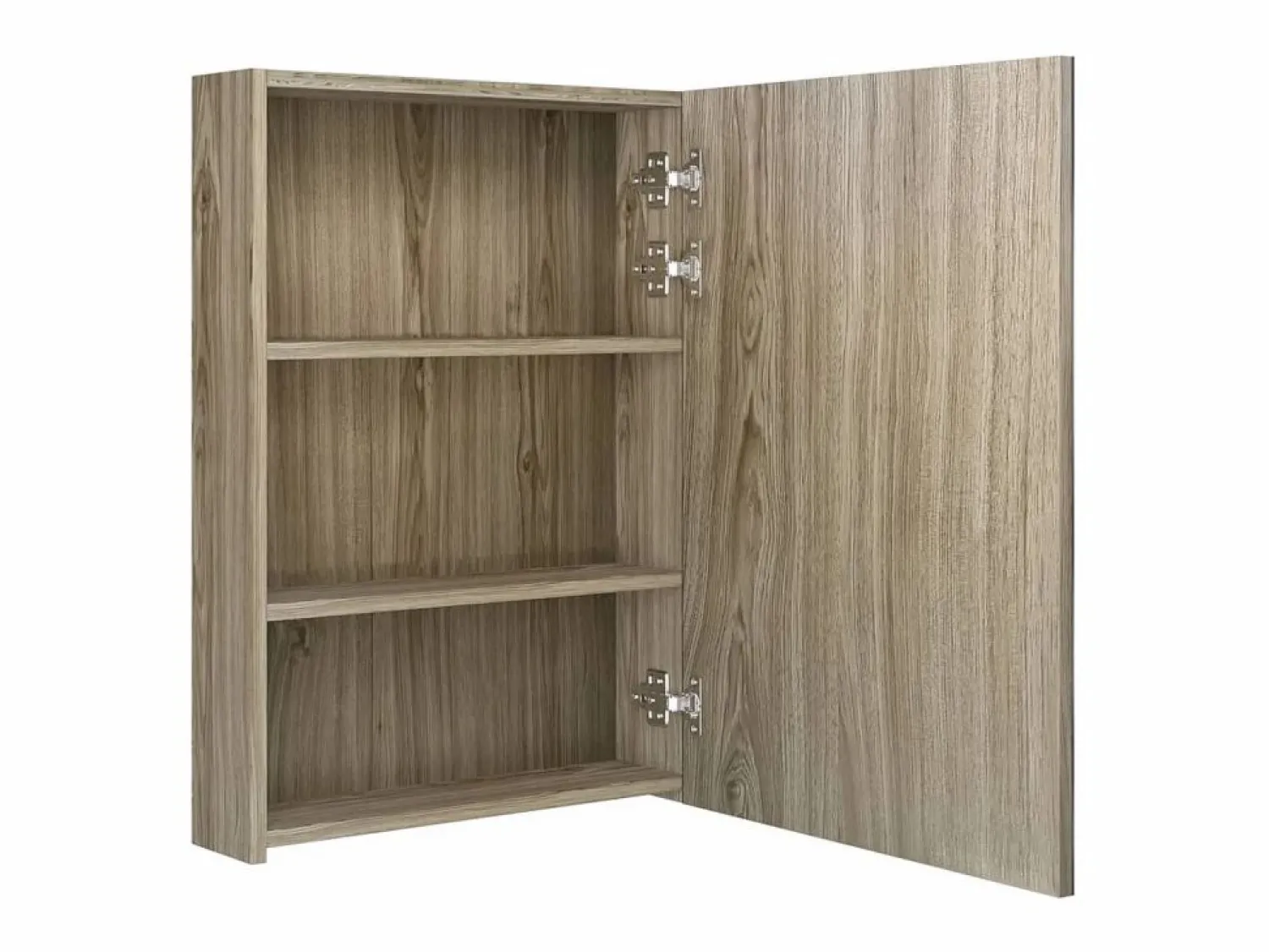 Outlet Armario de baño con espejo y LED color roble 50x13x70 cm Mueble De Pared Para Baño