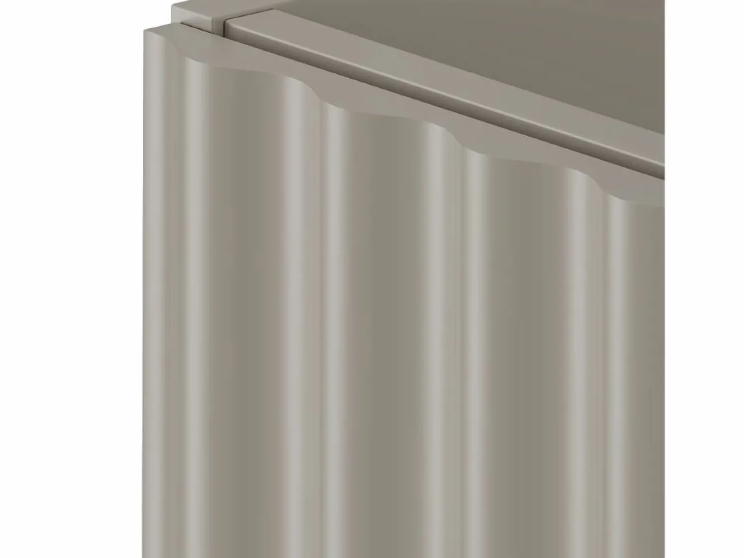 Clearance Armario de baño de cachemira para lavabo de 80 cm con frentes ranurados Aqua Beige