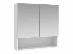 Online Vente-unique Armario de baño de pared con espejo - estanterías para el cuarto de baño - - ZUMPA Blanco