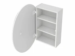 Online Armario de baño de pared con espejo ovalado - estanterías para el cuarto de baño - - RURI Mueble De Pared Para Baño|Mueble De Aseo