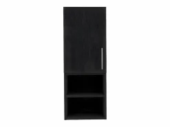 Clearance TuHome Armario de Baño de Pared Madrid, con estantes 80CM A X 25CM P X 30CM L Wengue Negro