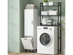 Hot Homcom Armario de baño Elite 2 puertas 144x35x31,5 cm Blanco