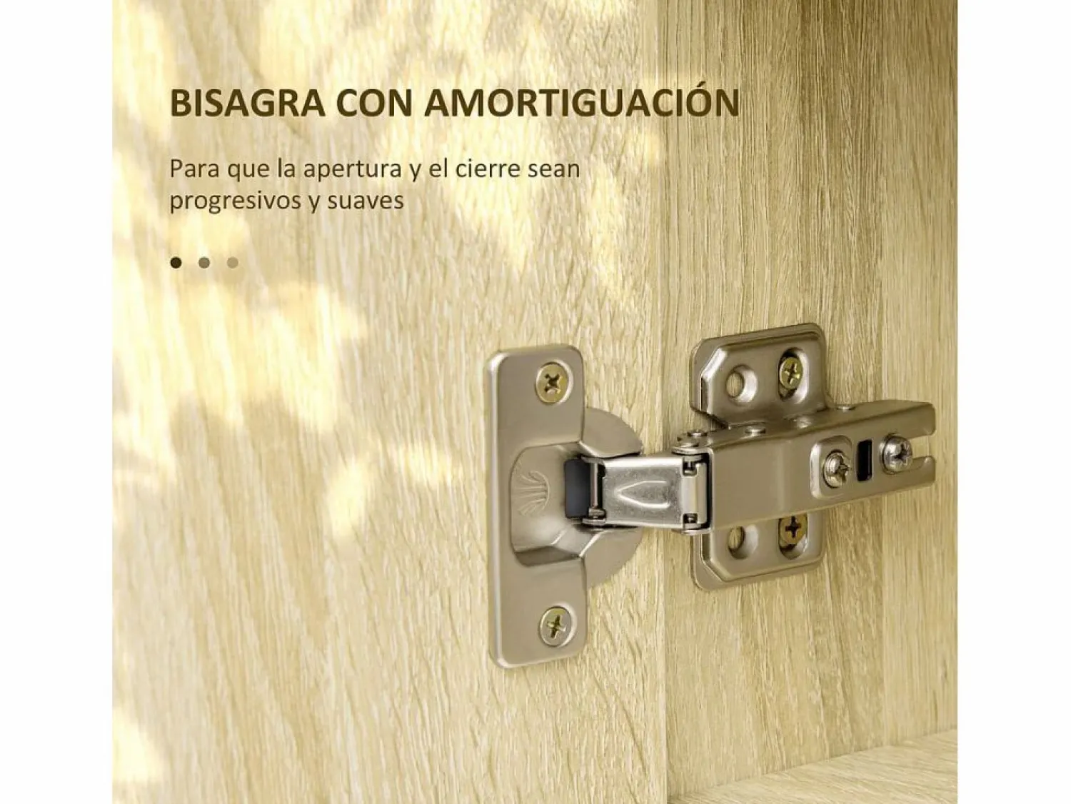 Outlet Basic Armario de baño Enebro Kleankin con espejo, estantes y toallero natural 70x60x15 cm Color natural claro