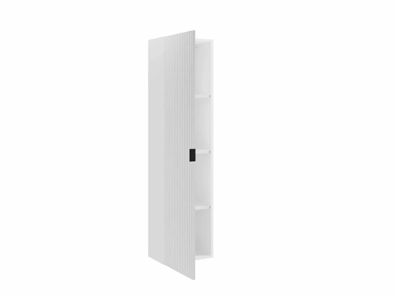 Sale Armario de baño flotante estriada, mate, 3 estantes, ZEVINI Columna De Baño
