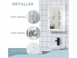 Basic Armario de baño Álamo Kleankin con espejo 60x41x14 cm